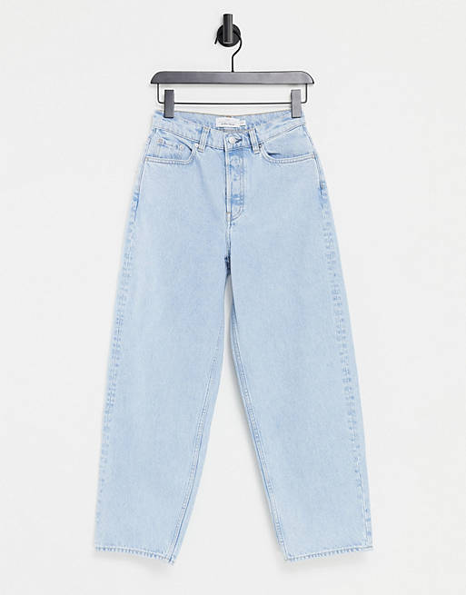 & Other Stories - Major - Tapered jeans med høj talje i stenvasket blå økologisk bomuld