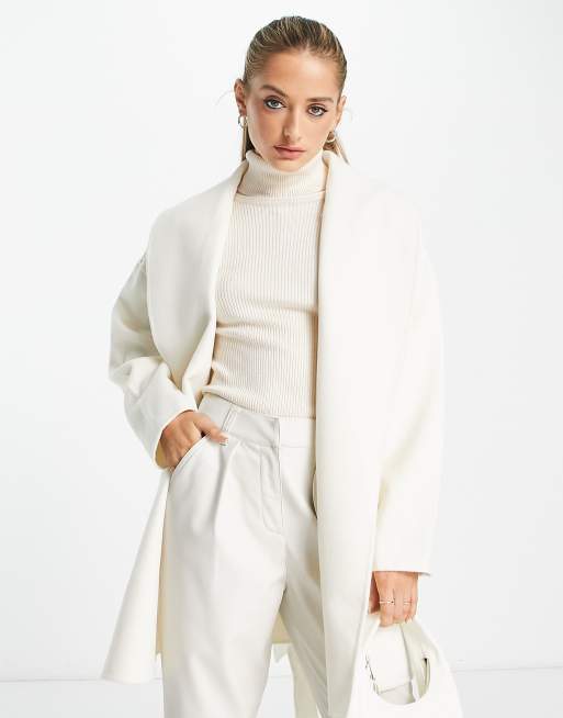 manteau femme laine blanc