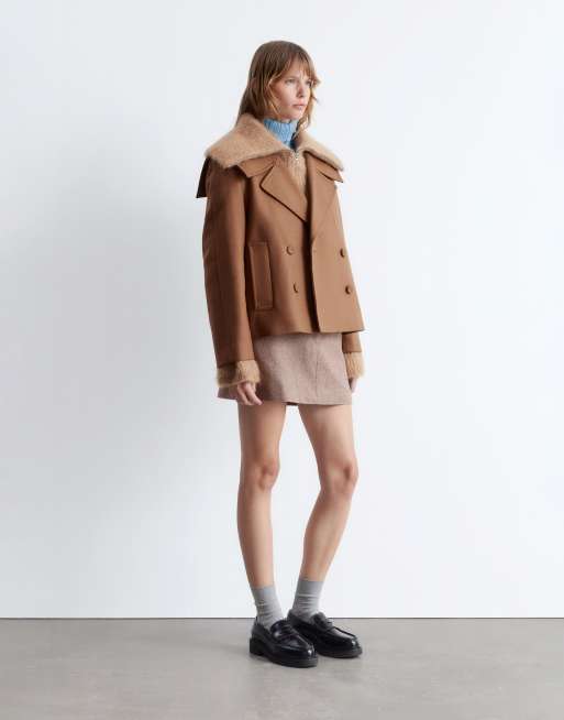 & Other Stories - Manteau court avec poignets à lanières - Marron, 3 de 4