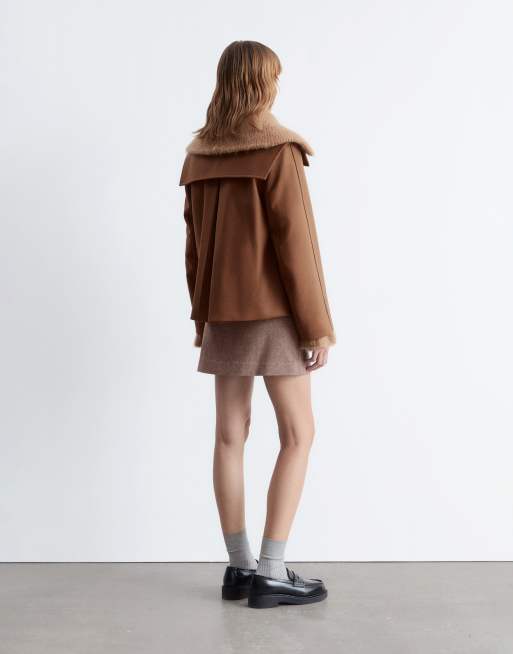 & Other Stories - Manteau court avec poignets à lanières - Marron, 4 de 4