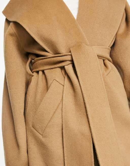 & Other Stories - Manteau en laine avec ceinture - Beige , 4 de 4