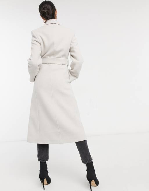 manteau blanc ceinture