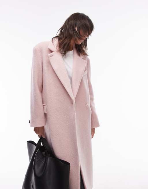 Des Manteau Rose Long Other Stories Manteau Mi-long Oversize En