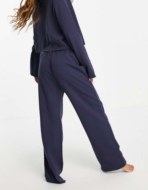 & Other Stories – Marinblå mysbyxor i bomull, del av set – NAVY, 2 av 4
