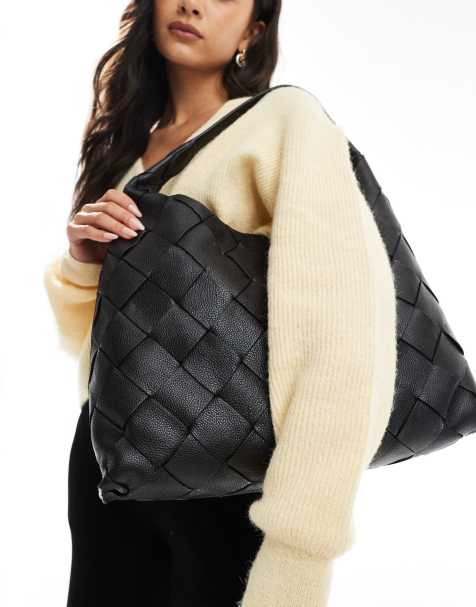 & Other Stories - Maxi borsa in pelle nera a trecce - view 1