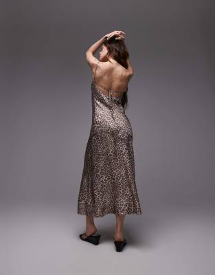 & Other Stories Maxi Cami Slip Dress With Low Back In Brown