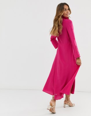 fuschia maxi dress