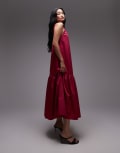 [Other Stories] & Other Stories maxi dress with drop waist and low back in pink M PINK