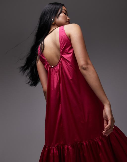 & Other Stories maxi dress with drop waist and low back in pink, 2 of 4