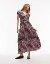 “& Other Stories” Printed Maxi Dress Navy/Purple & Other Stories | Dresses | Other Stories Purple Maxi Dress