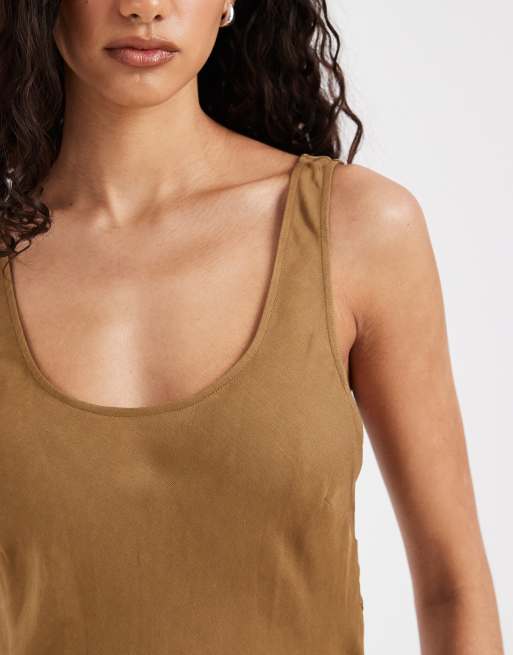 & Other Stories - Maxi jurk van linnen en viscose in zacht bruin , 3 van 4