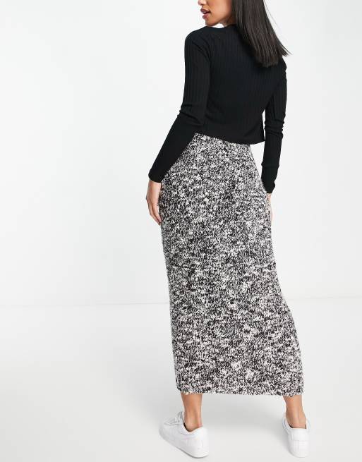 & Other Stories - Maxi rok van bouclé garen in grijs, deel van co-ord set, 4 van 4