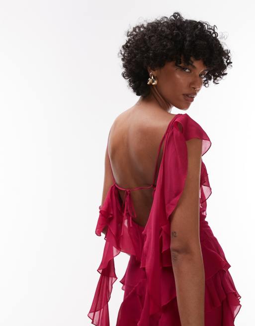 spandex dresses The Pauline Stretch Spandex Fitted Dress Red / 8
