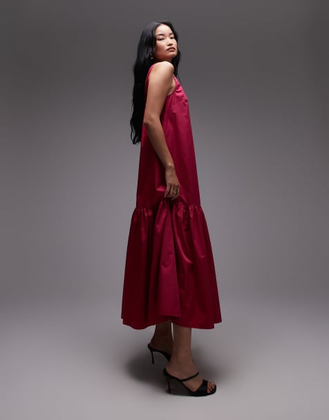 & Other Stories – Maxikleid in Rosa mit tiefem Rücken und tief angesetzter Taille - view 1