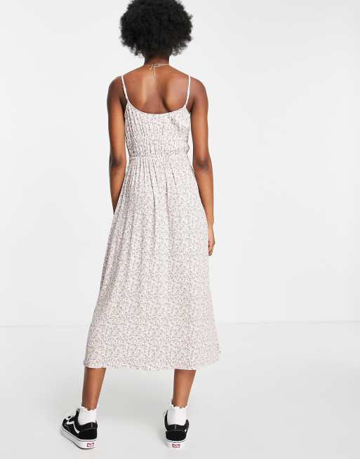 & Other Stories – Mehrfarbiges Midikleid mit Riemchenträgern und Blumenmuster - MULTI, 2 von 4