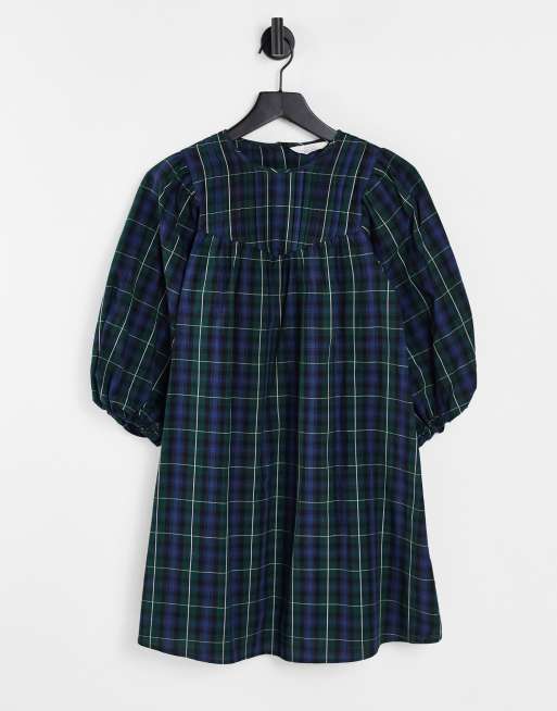 & Other Stories – Mehrfarbiges Minikleid aus Baumwolle mit Karomuster - MULTI
