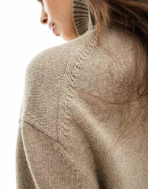  Other Stories merino wool and cotton blend high neck oversized