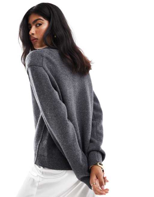 ENNOY MERINO WOOL SWEATER (MIX GRAY) L