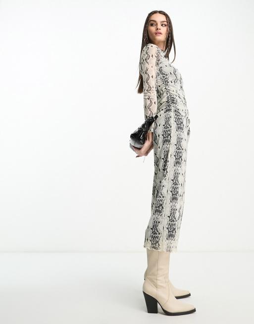 Leith snake print on sale dress