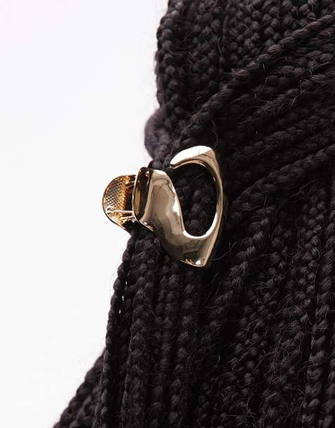& Other Stories metal curve hair claw clip in gold - view 1
