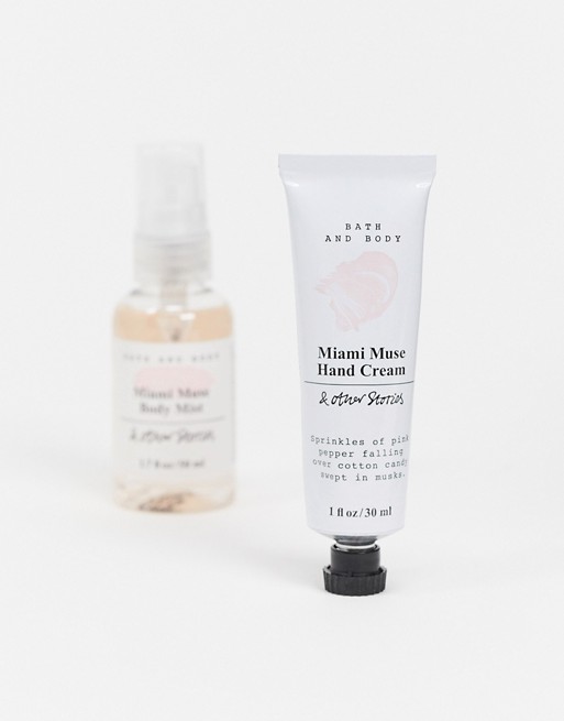 & Other Stories Miami Muse mini mist and hand cream gift set