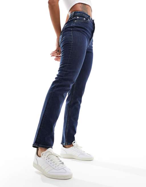 Straight leg raw hem on sale jeans