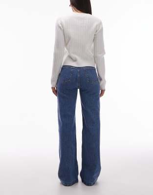 & Other Stories Mid Rise Wide Leg Jeans In Blue
