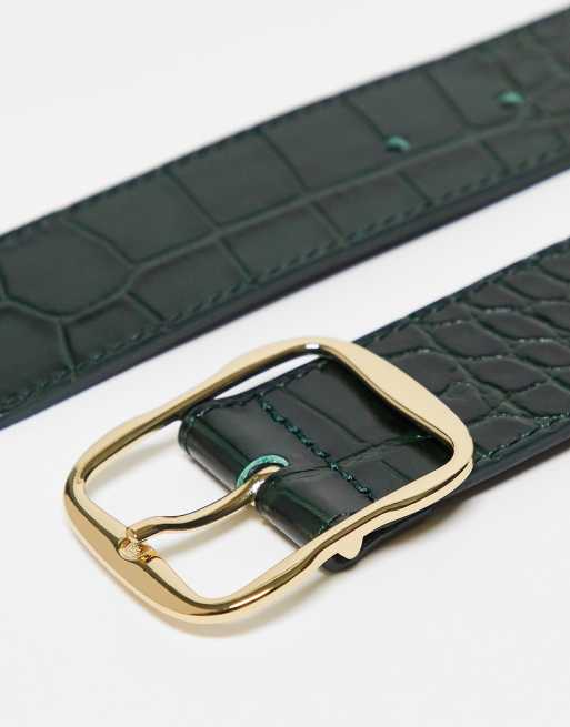 Green deals croc belt