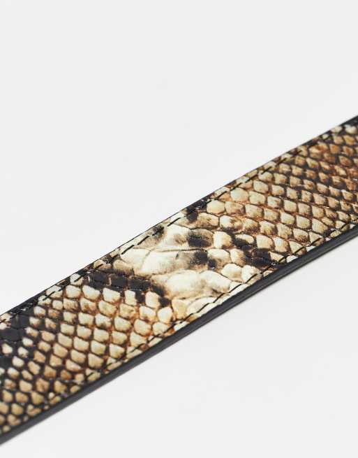 & Other Stories mid waist belt in snake print