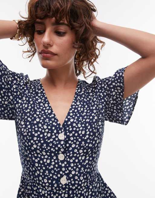 & Other Stories – Midaxi-Hemdblusenkleid in Blau mit Zipfelsaum, 2 von 4