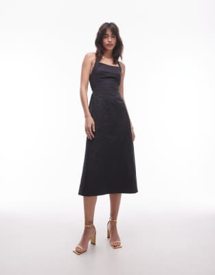 & Other Stories - Midaxi-Kleid in Schwarz mit Neckholder