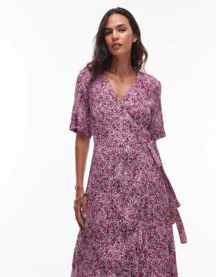 & Other Stories Midaxi Wrap Dress In Purple