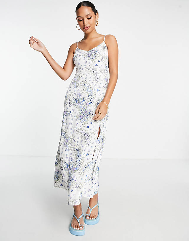 & Other Stories - midi cami dress with tie back detail in summer floral print