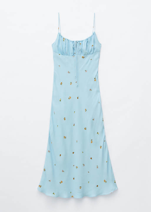 & Other Stories midi sundress in light blue ditsy floral, 2 of 4