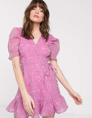 & other stories pink wrap dress