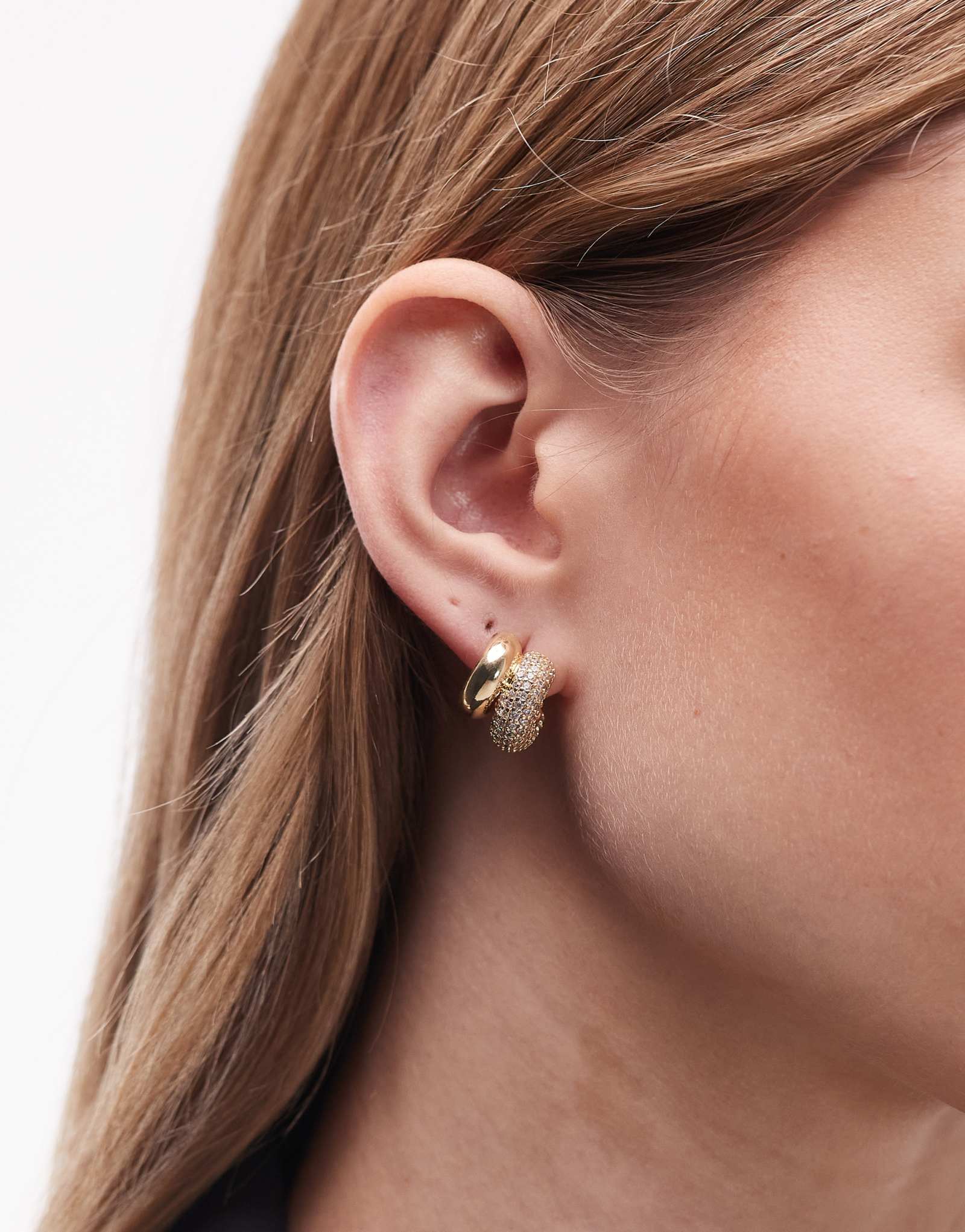 &Other Stories серьги-кольца с мини-бантиком золотого оттенка