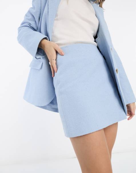 & Other Stories - Mini-jupe d'ensemble en tweed - Bleu clair - view 1