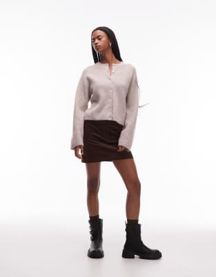 Jupe en popeline de coton - Marron foncé - FEMME H&M CH