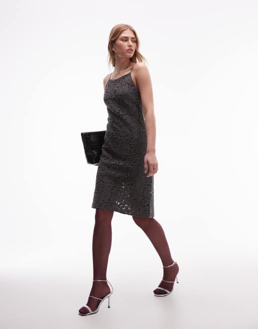 & Other Stories - Mini jurk met kant en bandjes in zwart , 2 van 4