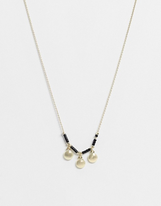 & Other Stories mini pendant trio necklace in gold