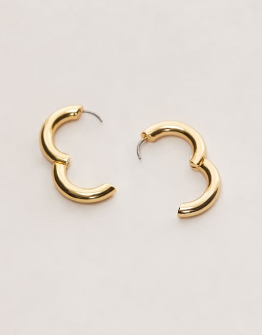 & Other Stories mini round hoops in gold , 3 of 3
