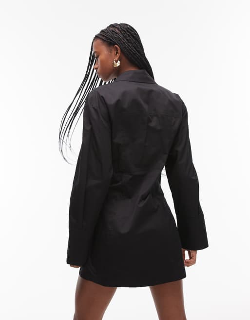 & Other Stories mini shirt dress with ruched wrap front in