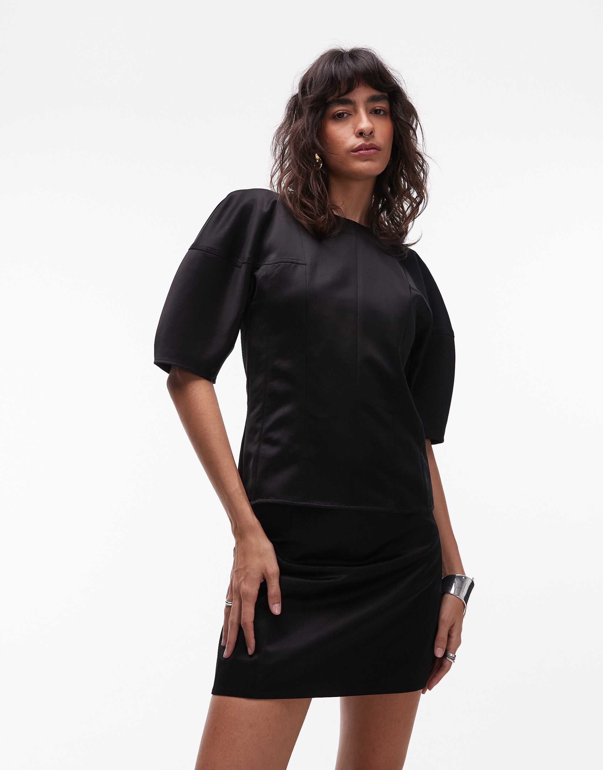 & other stories mini skirt in black - part of a set