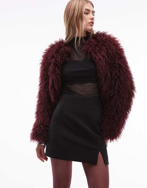 & Other Stories mini skirt with side slit in black - view 1