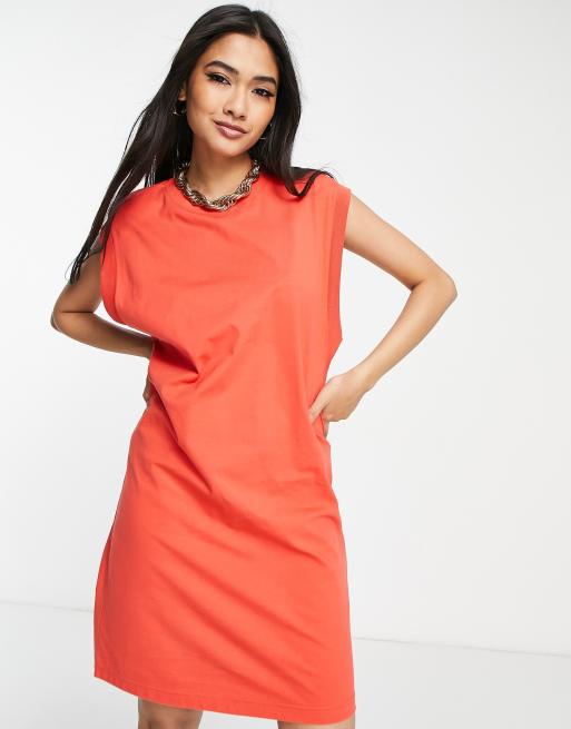 & Other Stories - Mini tanktop-jurk van katoen in rood - RED