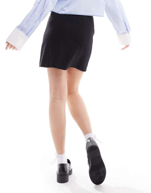 & Other Stories minimalist mini skirt with zip detail in