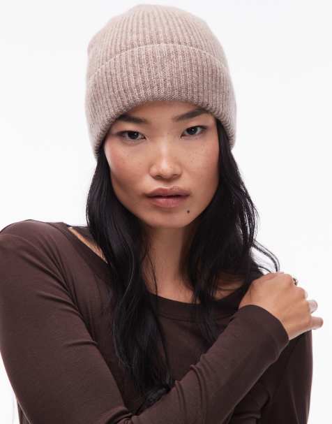 & Other Stories mix and match premium wool beanie in medium mole beige - view 1