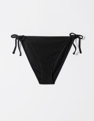 & Other Stories Mix And Match Side Tie Bikini Bottoms In Black