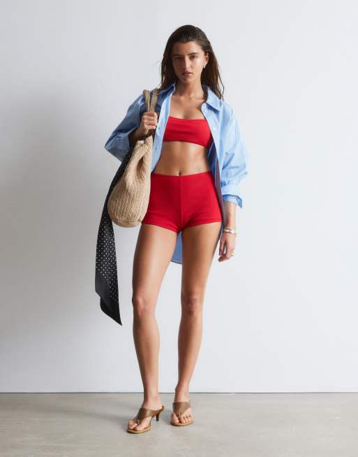 & Other Stories - Mix en match - Bikini van kreukelstof in rood, 2 van 2