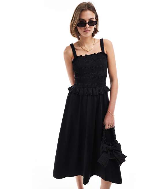knee length dresses for ladies Azalea Mixed Media Midi Dress main image 0